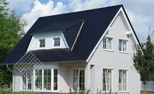 Керамическая черепица Roben FLANDERNplus Anthrazit (Антрацит, ангоб) 