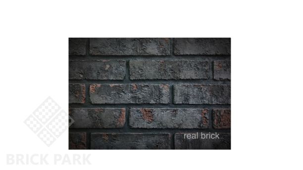 Плитка ручной работы угловая 20мм Real Brick Коллекция 2 ЧЁРНЫЙ ПРИНЦ RB 2-04 Бордовый