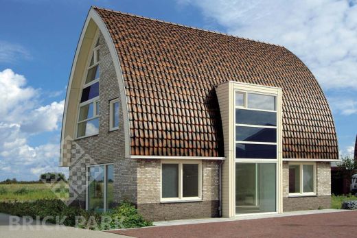 Керамическая черепица Roben FLANDERN Kupferbraun-nuanciert (Медно-коричневый пестрый, ангоб)