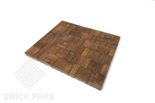 Бетонная брусчатка БРАЕР Старый город Ландхаус Color Mix Сафари 160x160x80