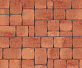 Тротуарная плитка Каменный век Классико Color Mix Вишнево-оранжевый 115×115×60