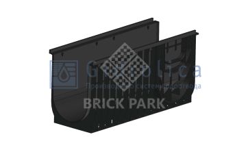 Лоток водоотводный Gidrolica Standart ЛВ-30.38.48 - пластиковый