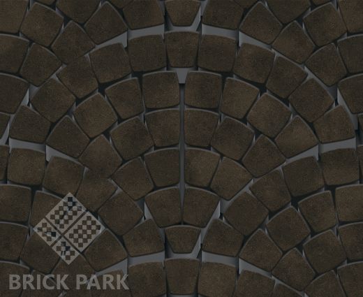 Тротуарная плитка Каменный век Классико Ориджинал Color Mix Коричнево-черный 110(57)×86×60