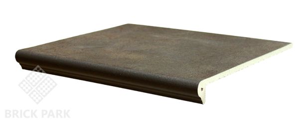 Клинкерная ступень флорентийская Interbau Nature Art 360x320x9,5 Lava Schwarz 118